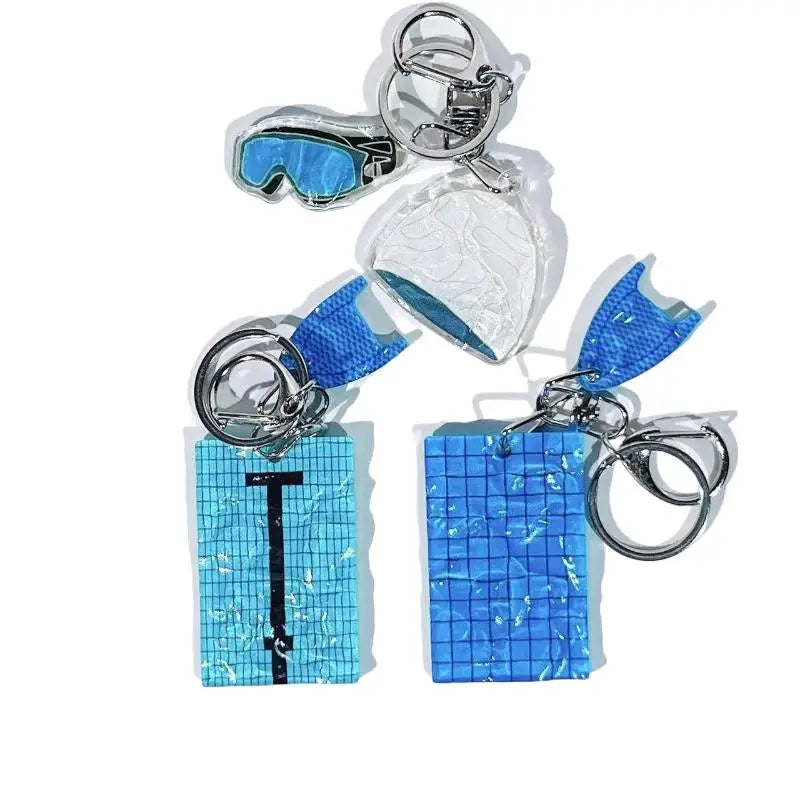 Swimming Hat Keychain – Swimmer Gift & Pool Bag Charm Novelty Keychain Axl
