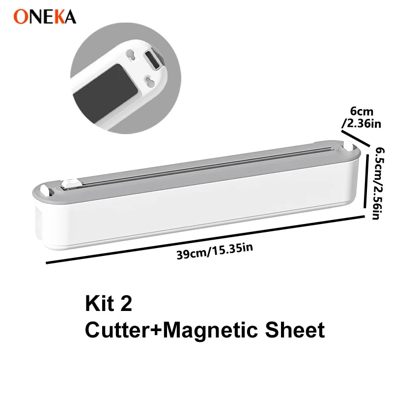 ONEKA Plastic Wrap & Foil Dispenser with Slide Cutter Wrap Dispenser Axl Kit 2