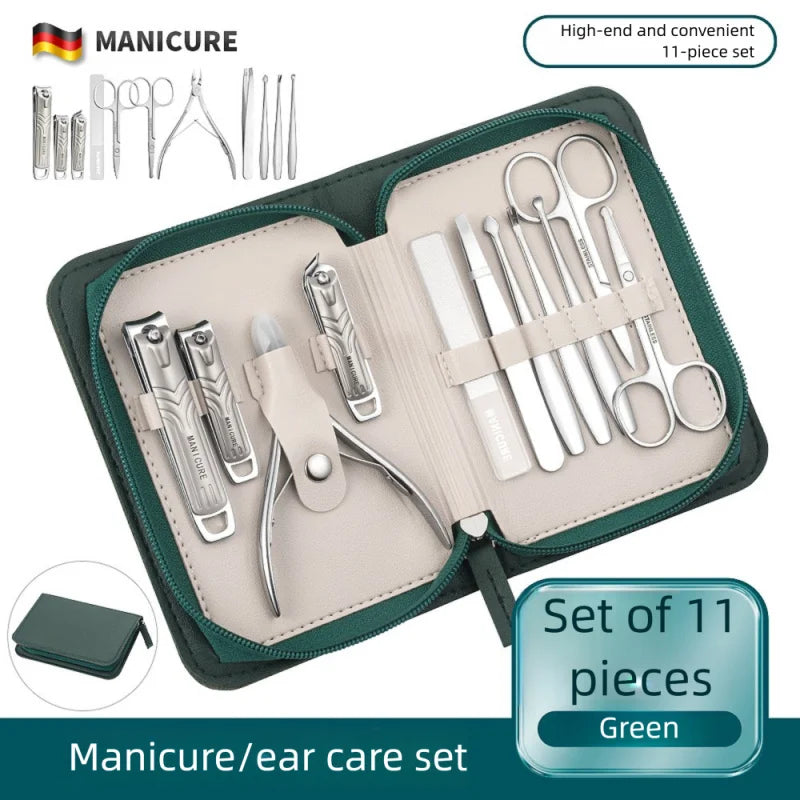 11-Piece Nail Clipper Set – Manicure & Pedicure Kit + Case Manicure Pedicure Kit Axl