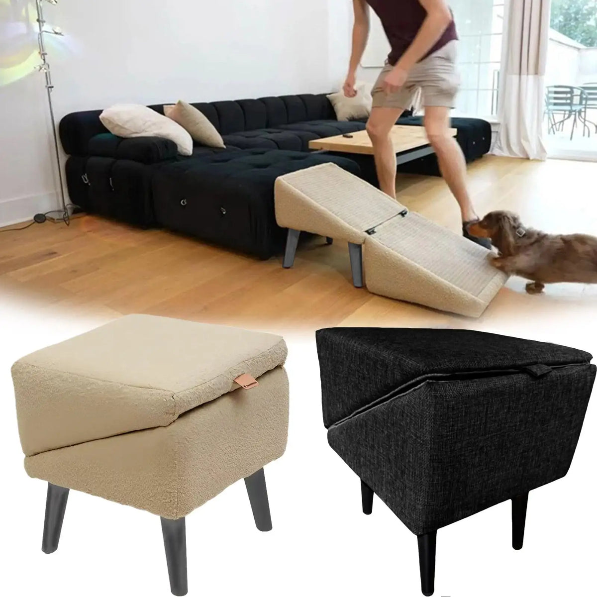 Foldable Non-Slip Pet Ramp for Bed, Sofa & Car | Dogs & Cats Pet Ramp & Steps Axl