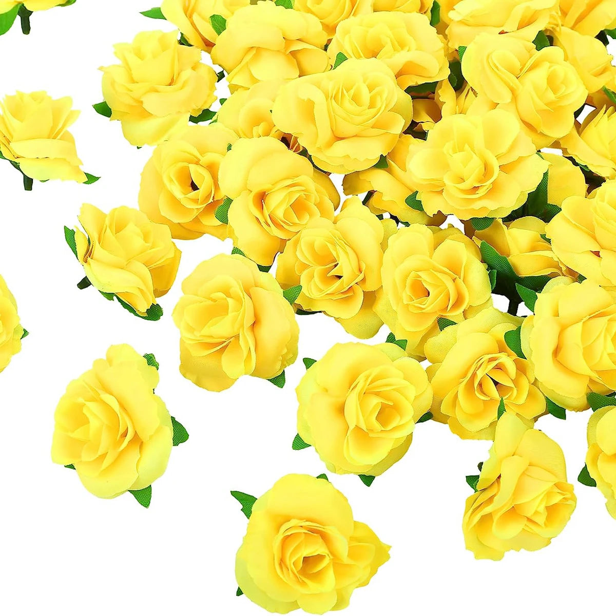 Silk Cream Rose Artificial Flower Heads – 10 or 50 Pack Artificial Silk Flowers Axl 4 50pieces