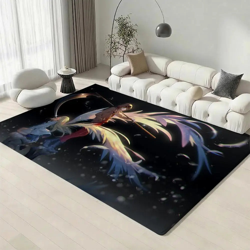 Angels of Death Anime Flannel Floor Mat – Non-Slip Soft Rug Anime Floor Mat Axl