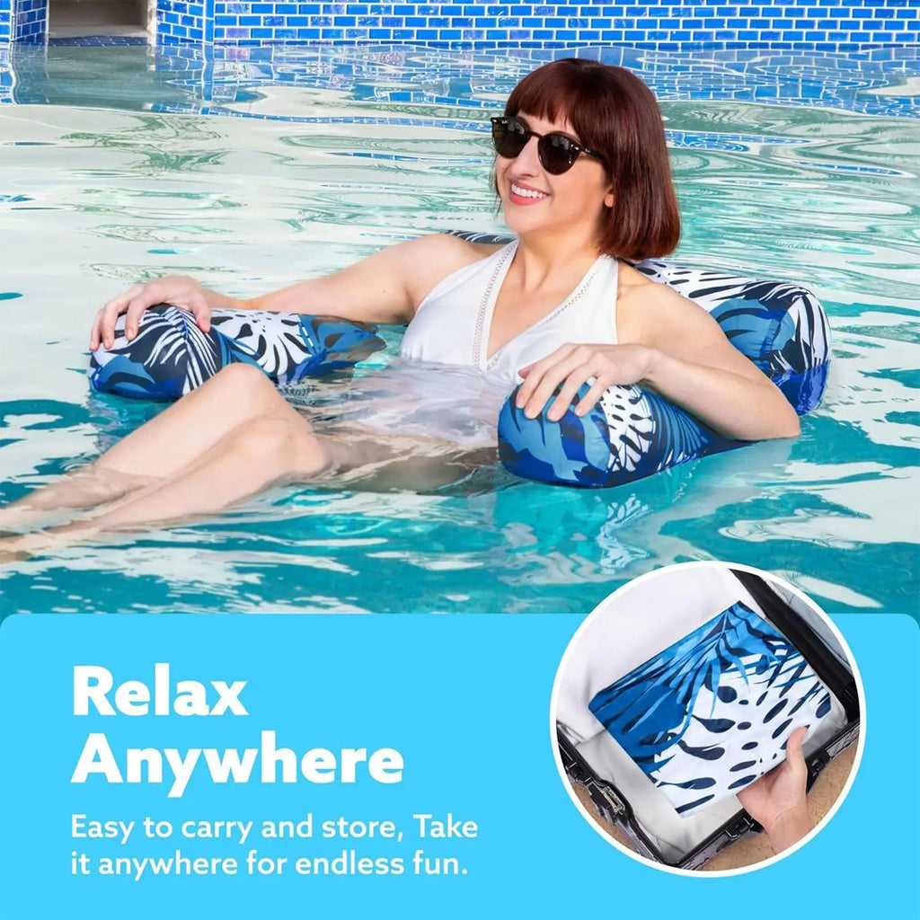 Inflatable Pool Floating Lounger Chair for Adults | Water Float Pool Float Lounger Axl