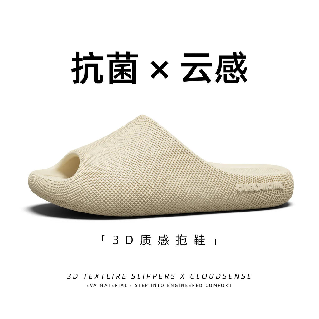 Women's Thick Platform EVA Non-Slip Indoor Slippers & Slides Platform Slippers Axl Beige 42-43