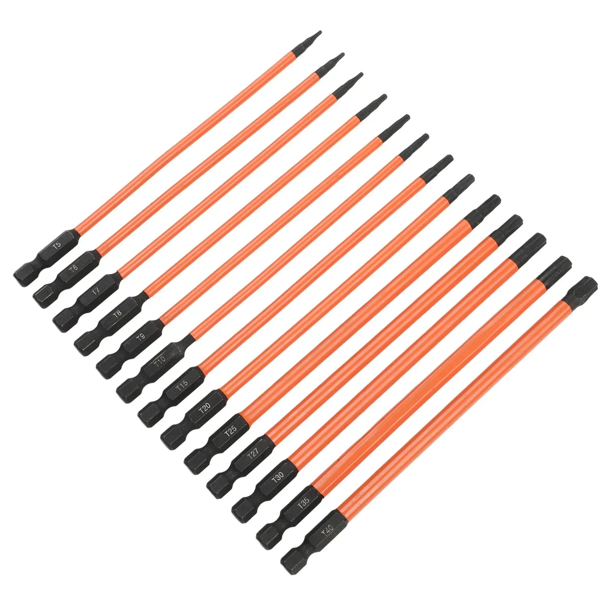 13-Pc Magnetic Torx Star Screwdriver Bits Set – 1/4" Hex Screwdriver Bit Set Axl