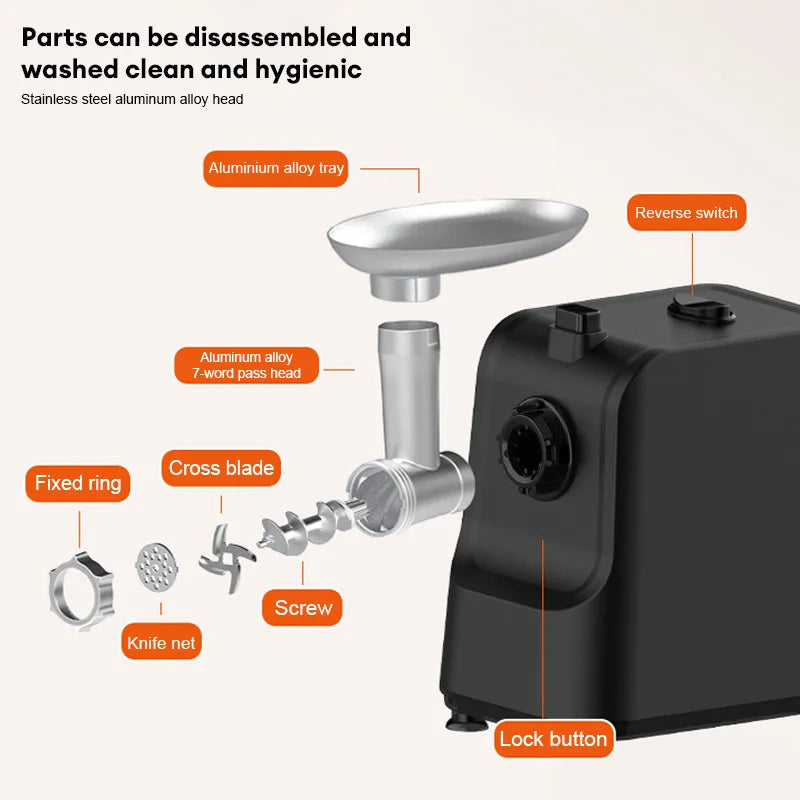 BALASHOV Electric Meat Grinder & Sausage Stuffer – 750W Electric Meat Grinder Axl