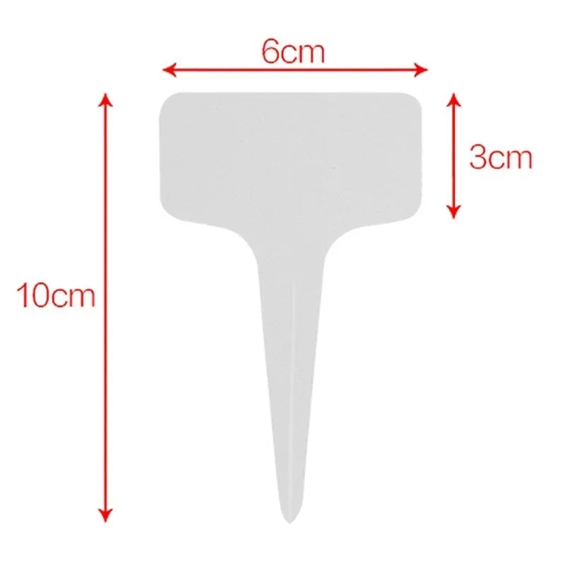 20 PCS Plastic T-Type Plant Labels – Garden Tags 60×100mm Garden Plant Labels Axl white 20pcs