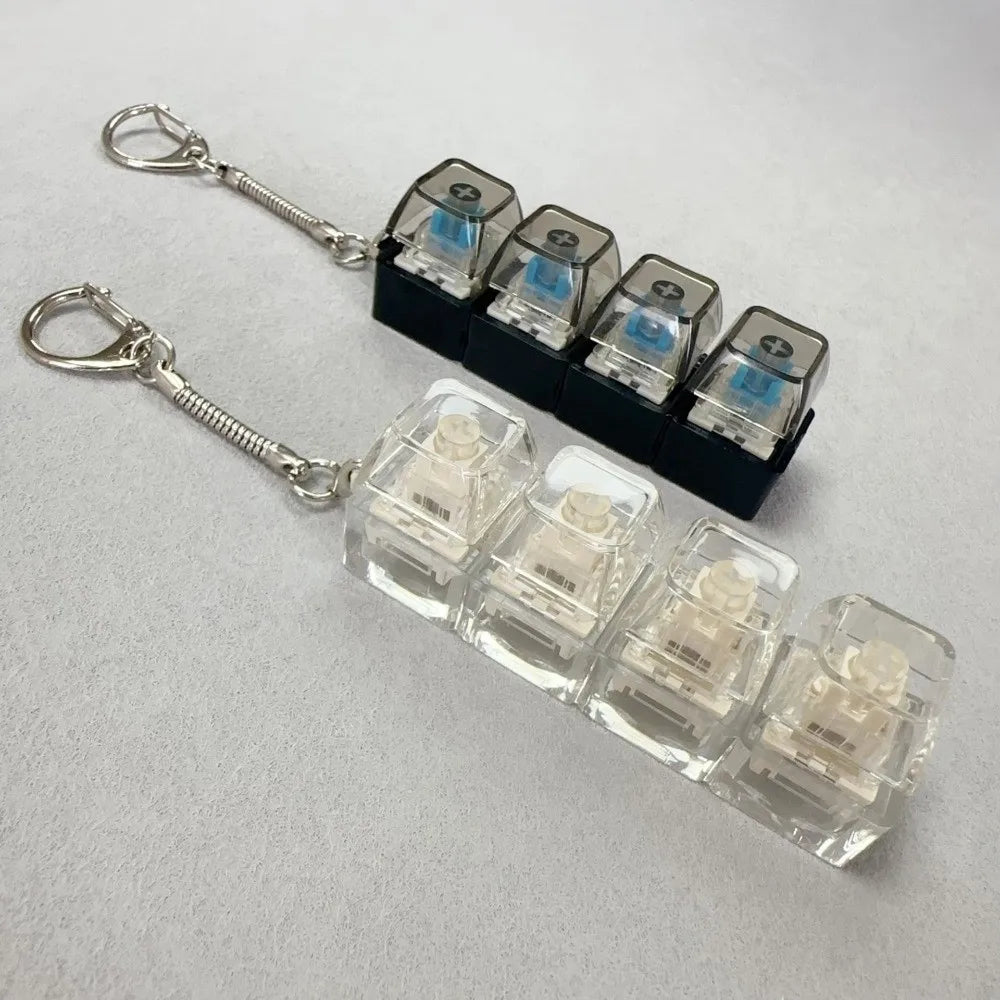 DIY Keyboard Keycap Fidget Keychain Clicker Toy for Adults Fidget Keychain Toy Axl