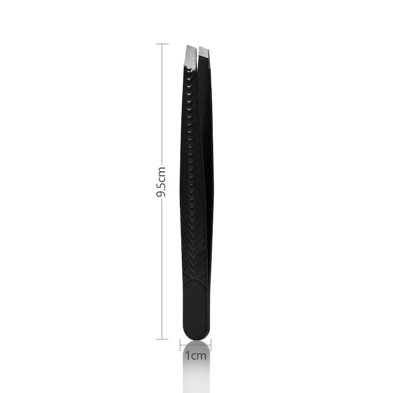 Slant Tip Stainless Steel Tweezers – Brow & Eyelash Tool Beauty Tweezers Axl Fish pattern clip bl