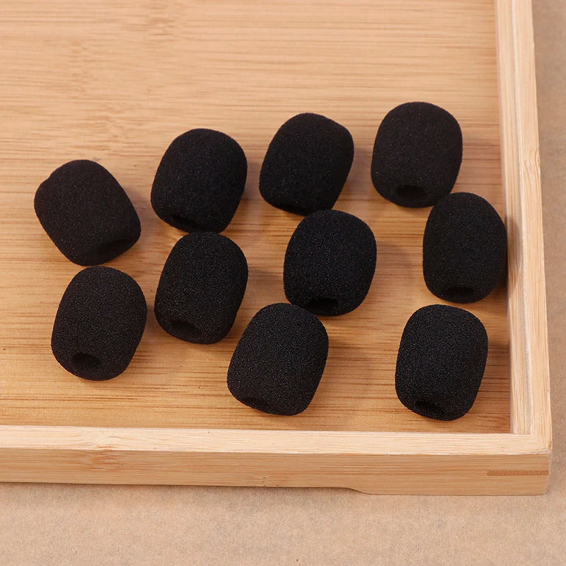 10-Pack Motorcycle Helmet Bluetooth Headset Mic Sponge Cover Mic Windscreen Cover Axl