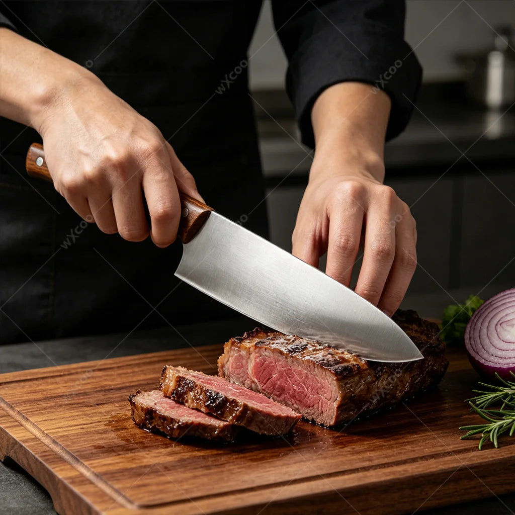 WXCOO Japanese Chef Knife Set – Santoku, Cleaver & Sushi Kitchen Knife Set Axl