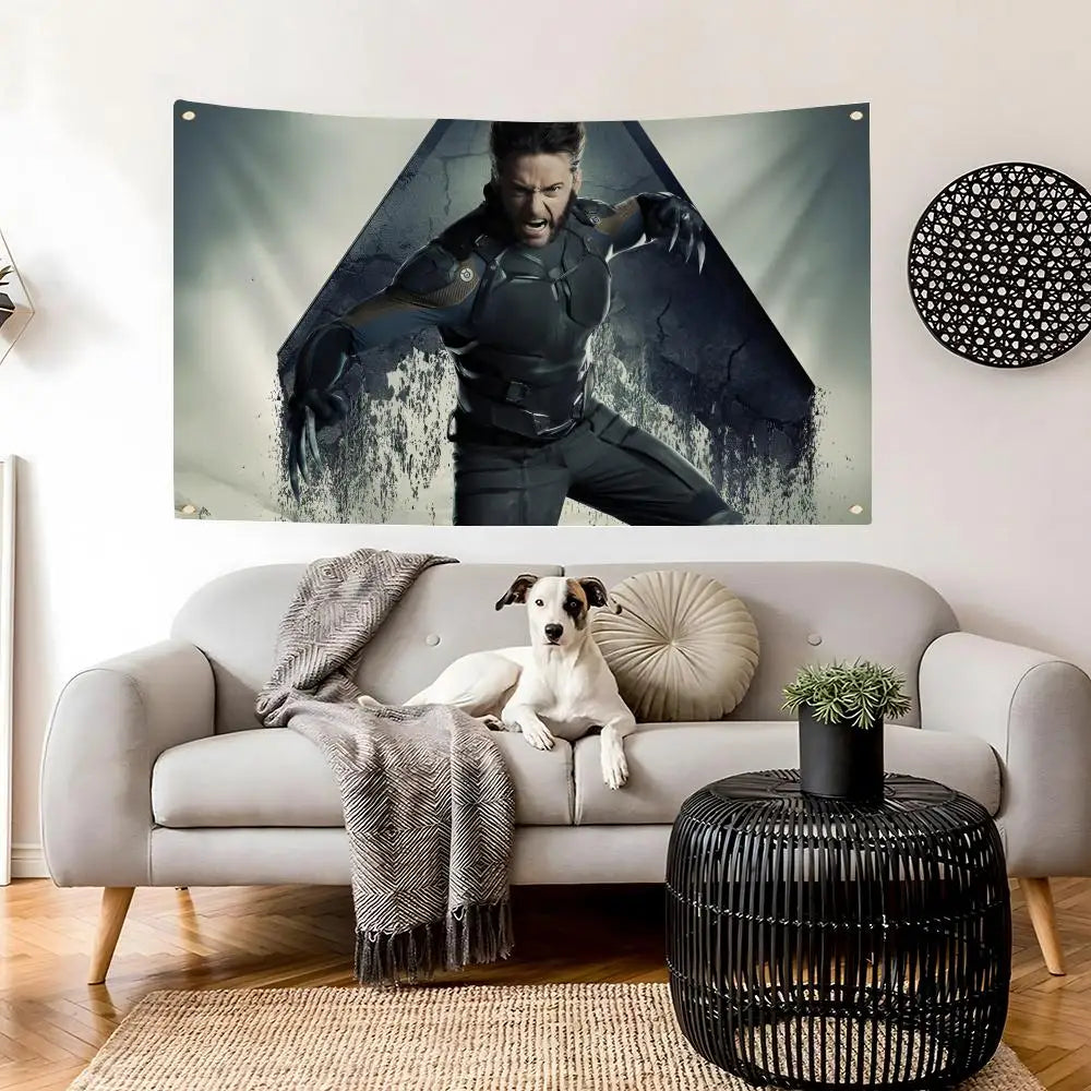 Hugh Jackman Fan Flag – Indoor & Outdoor Wall Art Banner Decorative Fan Flag Axl
