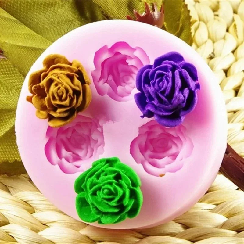 3D Rose Silicone Mold – Fondant, Chocolate & Cake Decorating Silicone Baking Mold Axl