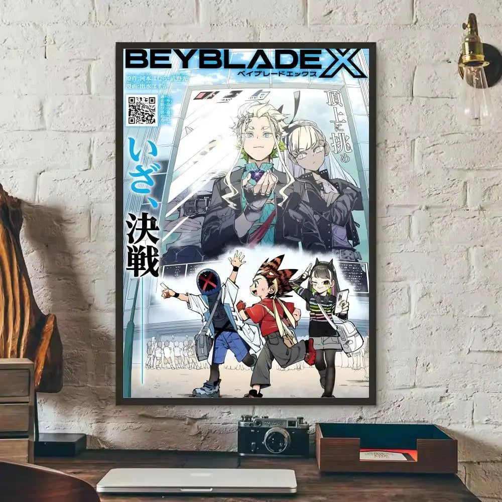 Anime Beyblade X Removable Wall Sticker Poster | HD Decor Wall Sticker Poster Axl Black19 40X60cmNoframe