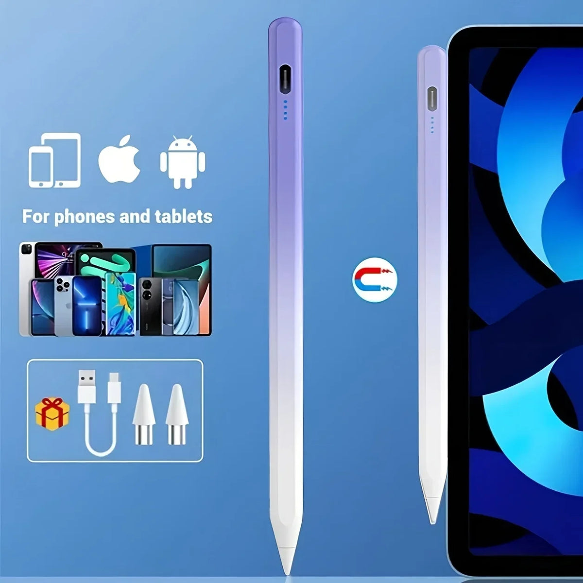 Universal Stylus Pen for iPad & Android – Magnetic USB-C Tablet Stylus Pen Axl