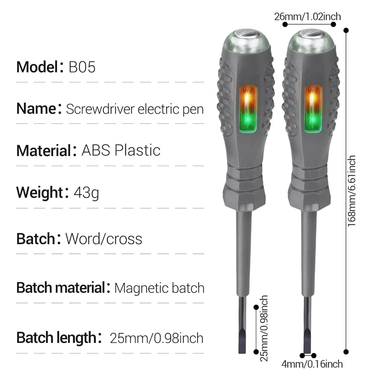 2-in-1 Voltage Tester Screwdriver – Magnetic Electric Pen Tool Voltage Tester Screwdriver Axl