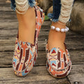 YBQJOO Women's Casual Flat Shoes – Round Toe Slip-On US 5–14 Women's Flat Shoes Axl Orange 35