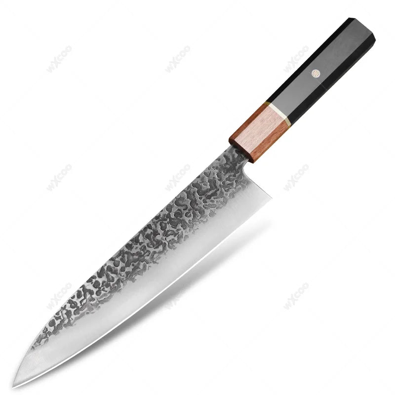 WXCOO Professional Chef Knife Set – Santoku & Meat Cleaver Chef Knife Set Axl Knife A