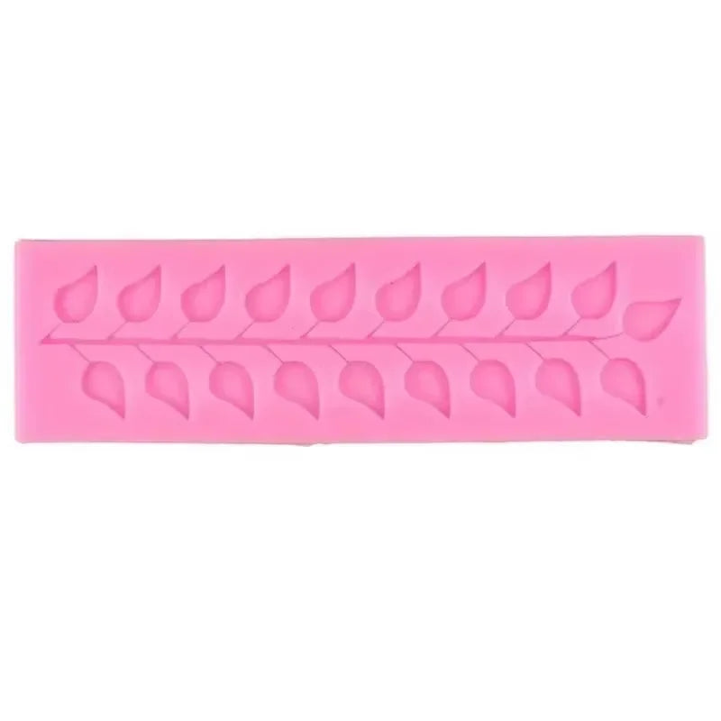 Lace Leaf Silicone Fondant Mold – Cake Decorating Tool Silicone Baking Mold Axl Random Color
