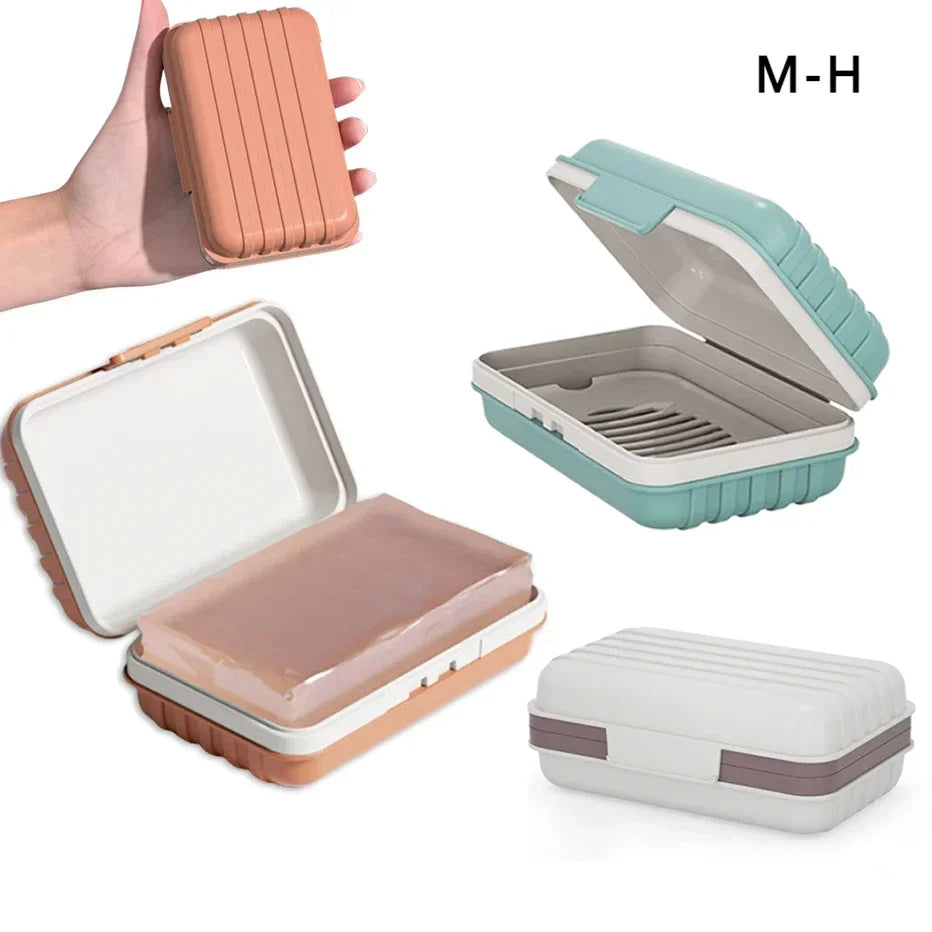 Soap Dish with Lid – Travel Plastic Soap Box, Keeps Soap Dry Soap Dish Axl