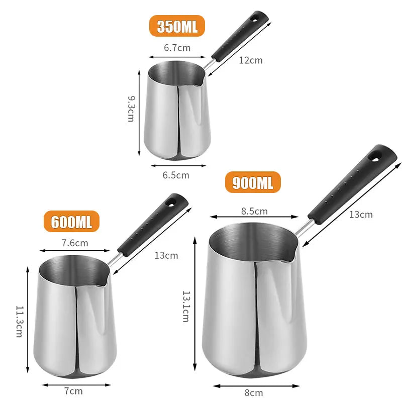 Turkish Coffee Pot – Stainless Steel Milk & Butter Warmer Coffee Pot Warmer Axl