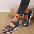 Women's Open-Toe Wedge Sandals | Wide Size EU 35–50 Women's Wedge Sandals Axl 37 Blue
