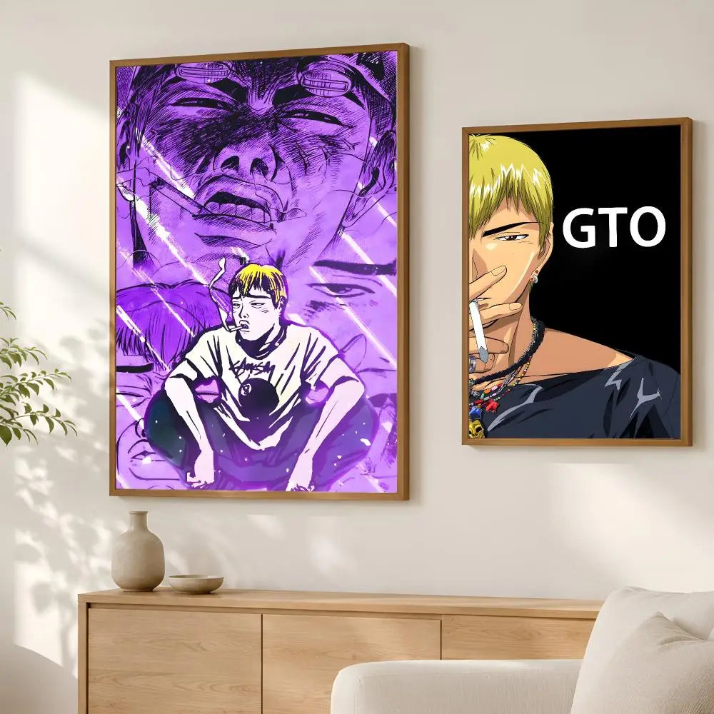 GTO Great Teacher Onizuka HD Wall Poster – Self-Stick Anime Wall Poster Axl