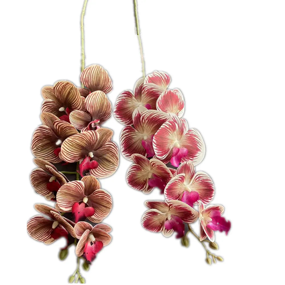 6pcs Real Touch Artificial Orchid Stems – 9 Bloom Phalaenopsis Artificial Orchid Stems Axl