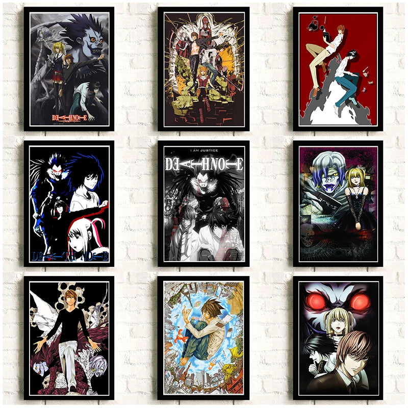 Death Note Anime Kawaii Poster – Cute Cartoon Wall Art Decor Anime Wall Poster Axl