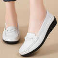HAJINK Women's Slip-On Loafers – Elegant Woven Flat Shoes Women's Flat Loafers Axl WHITE 40