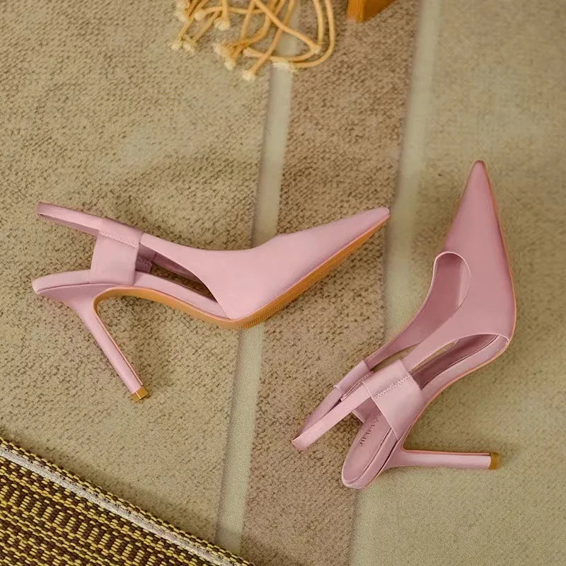 YBQJOO Slingback Stiletto Pumps | Pointed Toe High Heels Women Stiletto Slingback Pumps Axl