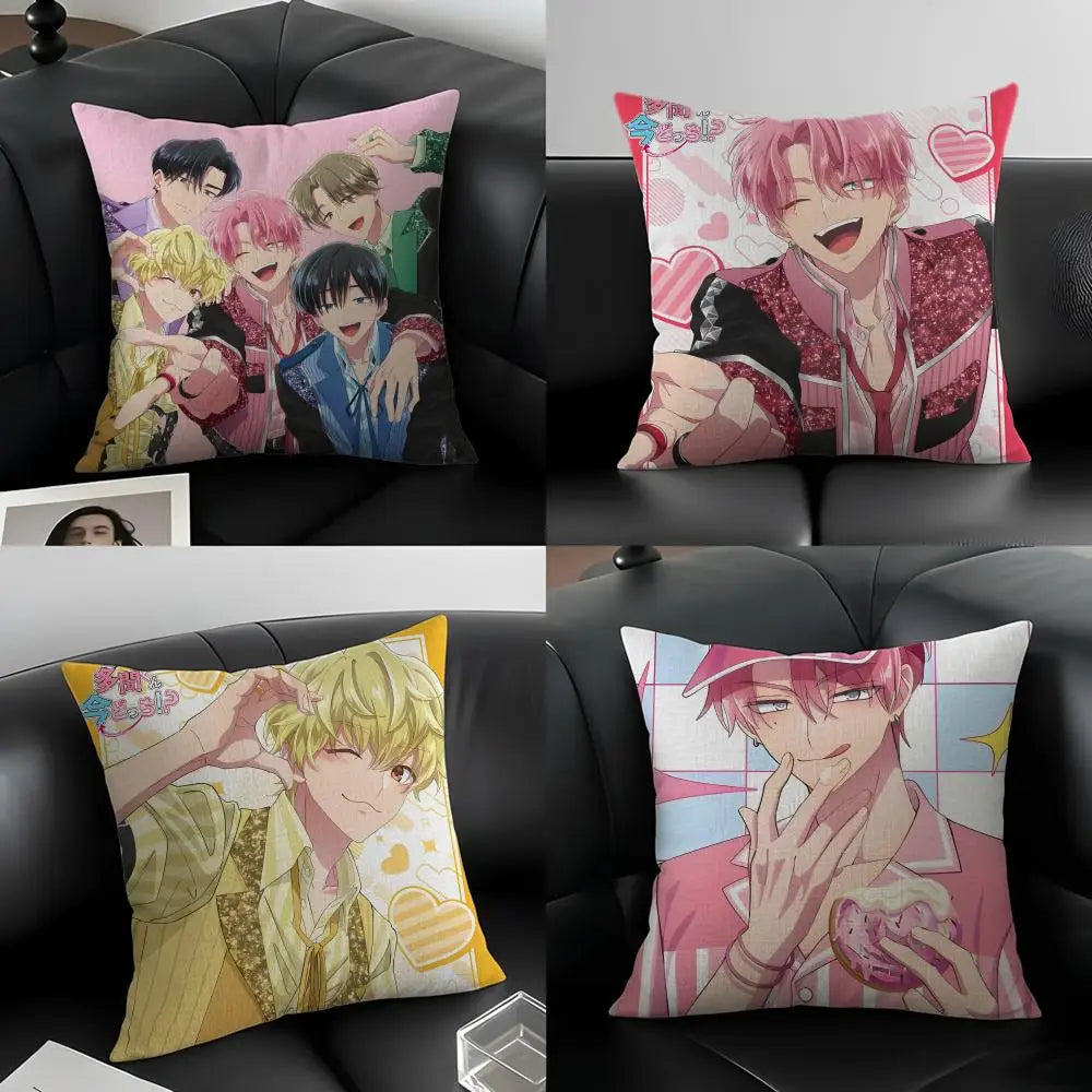 Anime Linen Cushion Cover – Sofa, Bedroom & Chair Pillow Case Linen Cushion Cover Axl