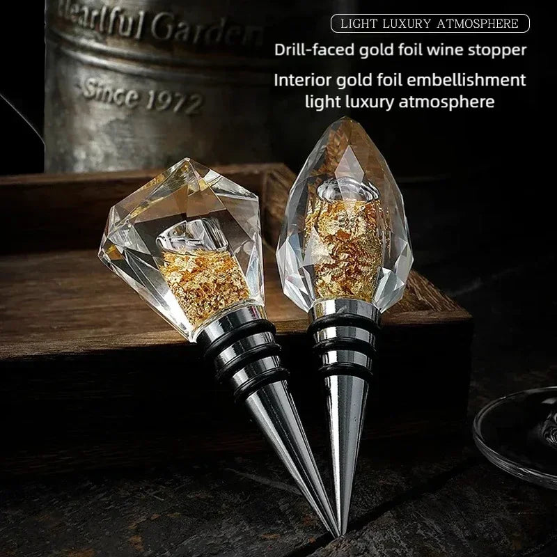Crystal Glass Wine Stopper – Diamond Luxury Bottle Seal Wine Stopper Axl