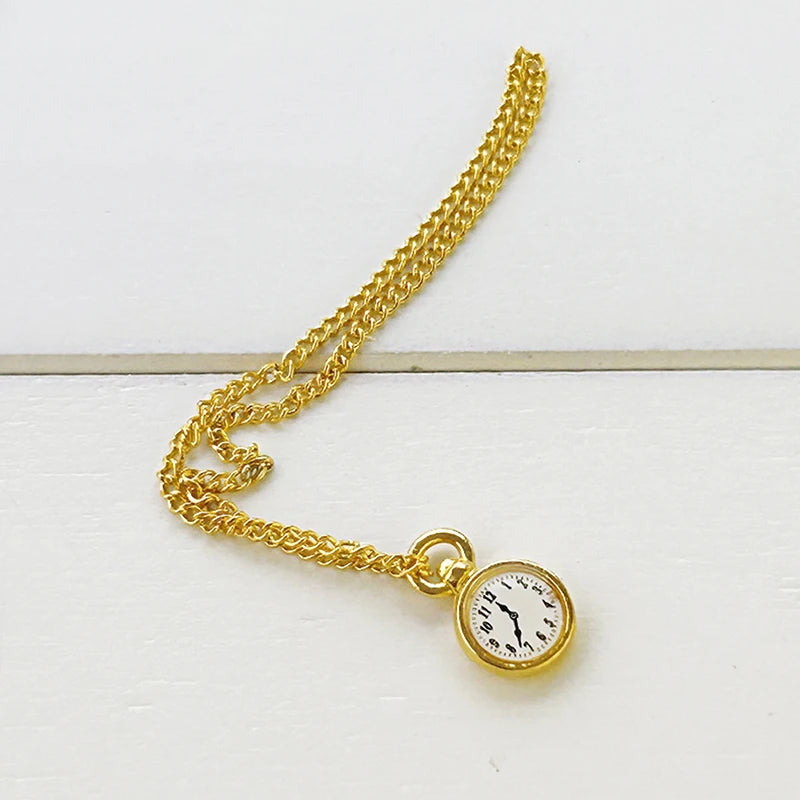 1/12 Dollhouse Miniature Vintage Pocket Watch Accessory Dollhouse Accessory Axl C