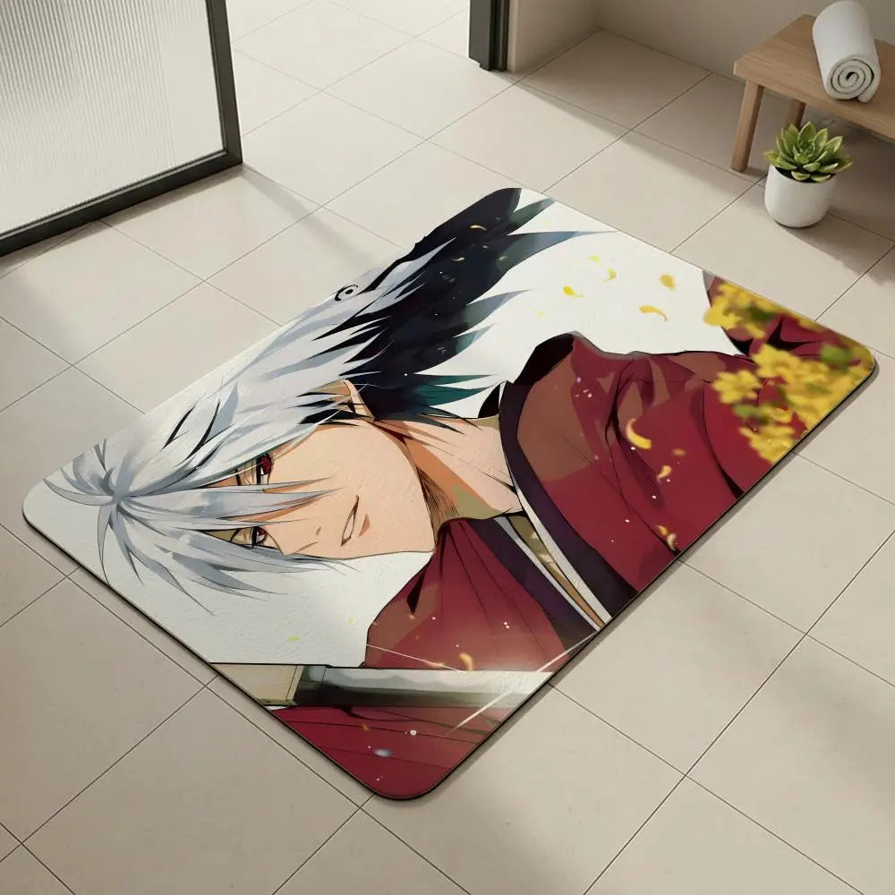 Nurarihyon no Mago Anime Diatomite Bath Mat – Quick Dry Anime Bath Mat Axl White9 50x80cm