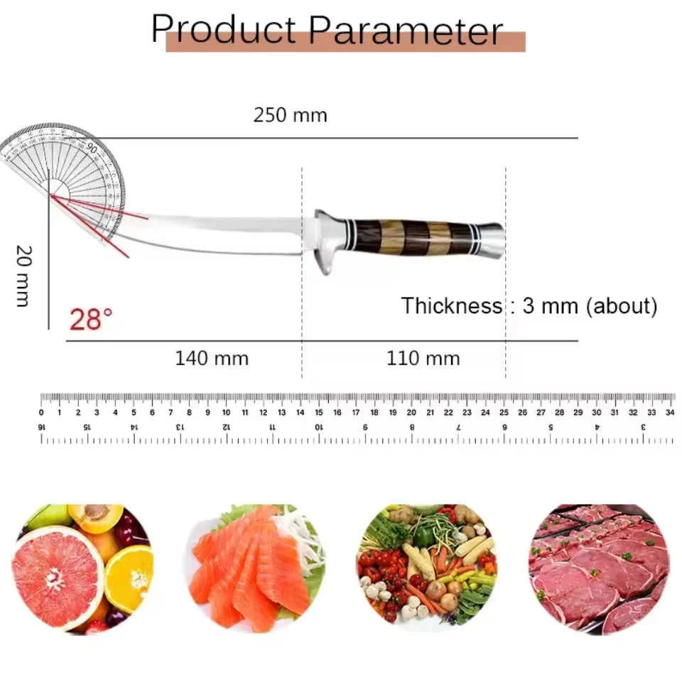 Stainless Steel Boning & Filleting Knife – Multipurpose Chef Knife Kitchen Boning Knife Axl