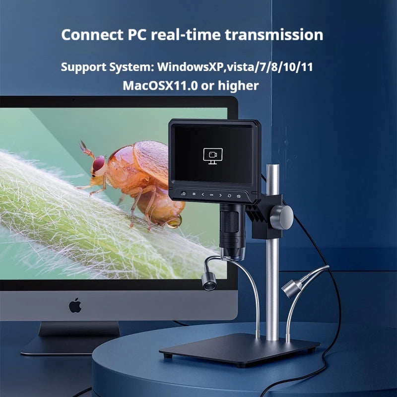 12MP Touchscreen Digital Microscope – 7" & 10.1" HD Screen Digital Microscope Axl