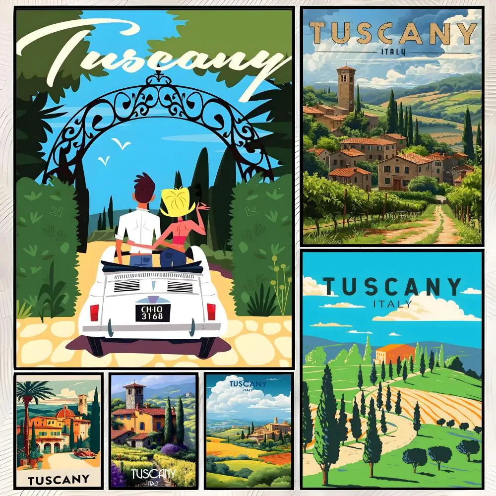 Tuscany Self-Stick Wall Art Poster – HD Waterproof Decor Wall Art Poster Axl