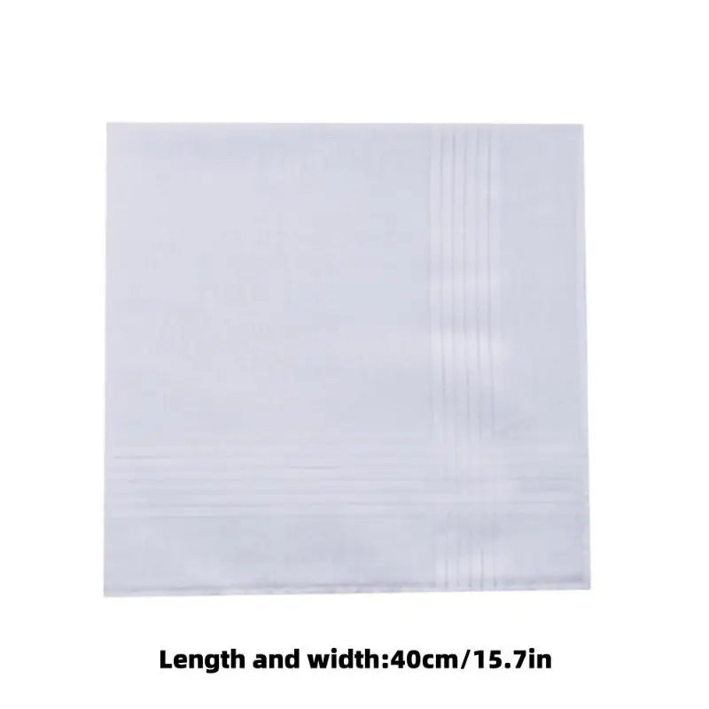 Pure Cotton White Handkerchiefs for Men & Women | 6 or 12 Pack Cotton Handkerchiefs Axl