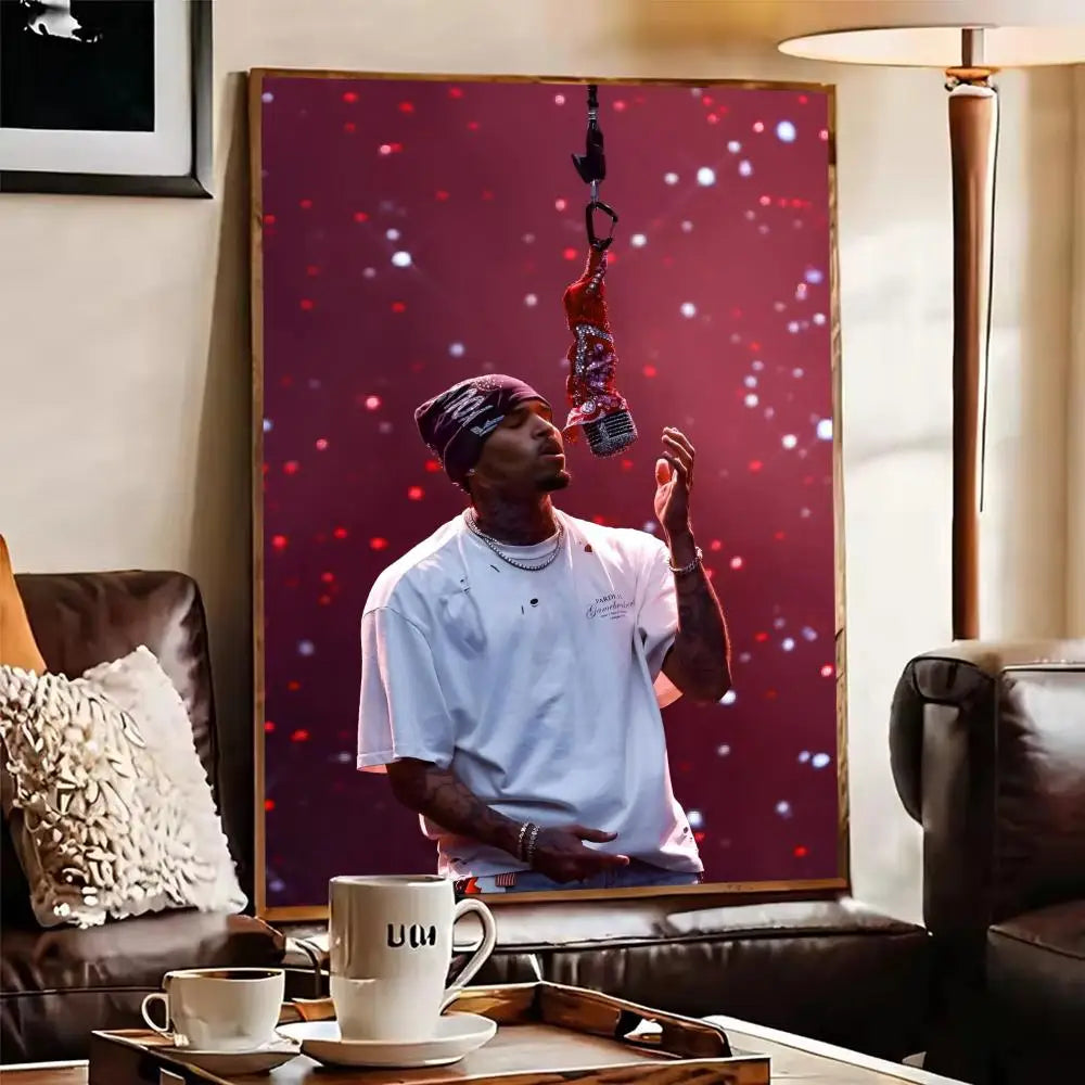 Chris Brown Canvas Wall Art Poster – Unframed Home Décor Canvas Wall Art Axl