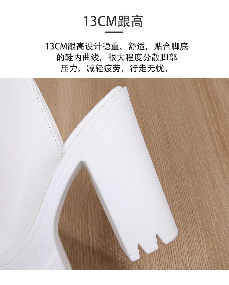 Women's Waterproof High Heel Sandals – Square Block Heel High Heel Sandals Axl