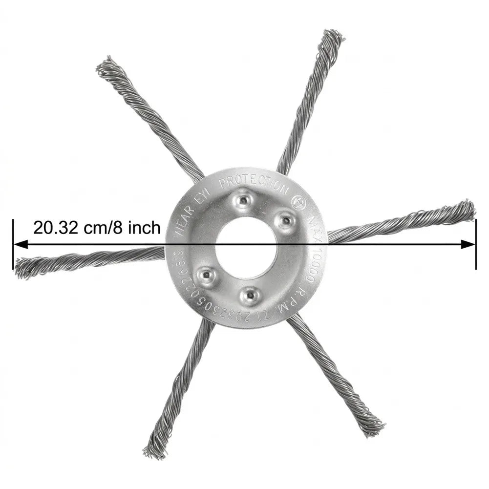 8-Inch 6-Blade Steel Wire Trimmer Head for Lawn Mowers Wire Trimmer Head Axl