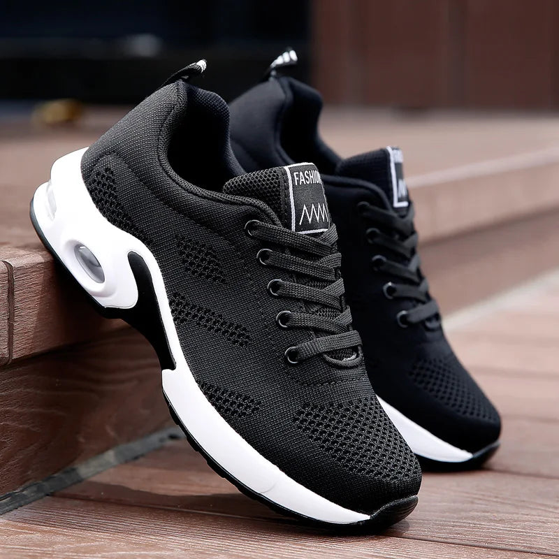 Women's Mesh Platform Sneakers – Breathable Chunky Running Shoes Platform Sneakers Axl
