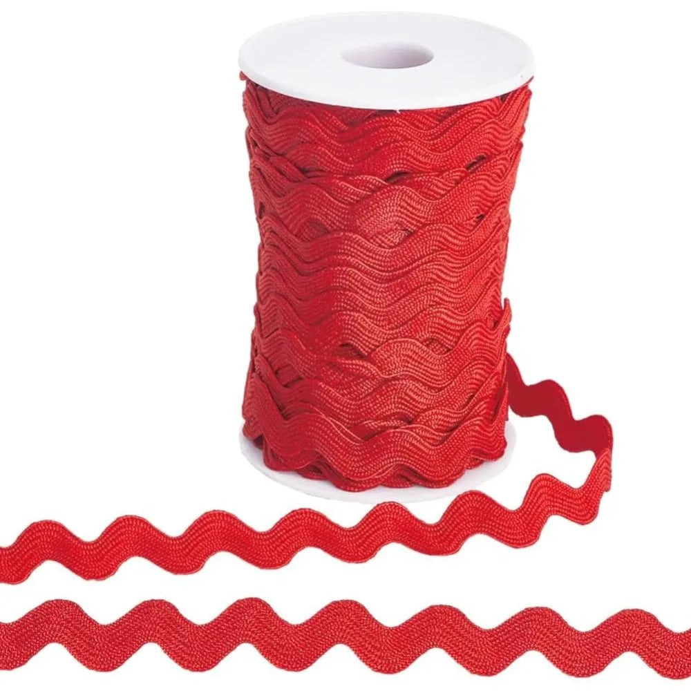Rick Rack Trim Ribbon 10mm 25 Yards – Wave Ric Rac Sewing Sewing Trim Ribbon Axl AECH04-18829