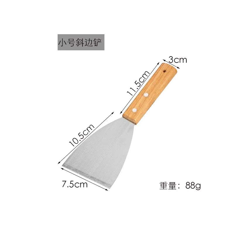 Wooden Handle Stainless Steel Spatula – BBQ Turner & Shovel Kitchen Spatula Turner Axl M2919