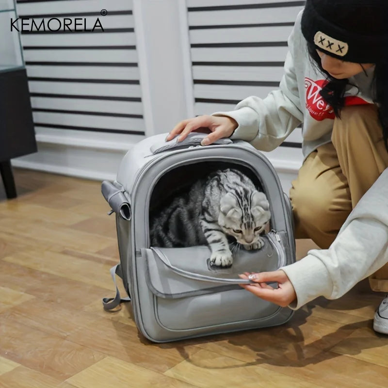 KEMORELA Large Transparent Capsule Pet Backpack – Cats & Dogs Pet Carrier Backpack Axl