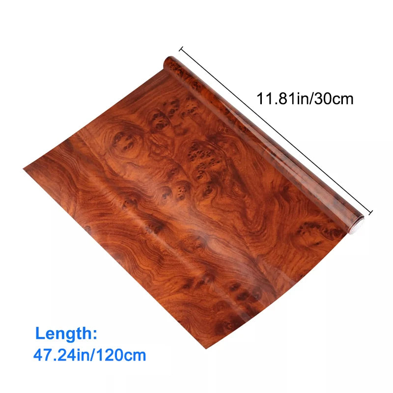 Wood Grain Vinyl Car Interior Wrap – Waterproof DIY Decal Film Car Vinyl Wrap Axl onesize