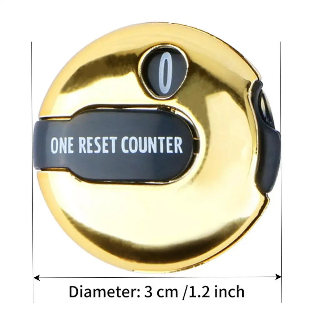 Mini Golf Score Counter Clicker – Glove Attachment, 12 Shots Golf Score Counter Axl Gold