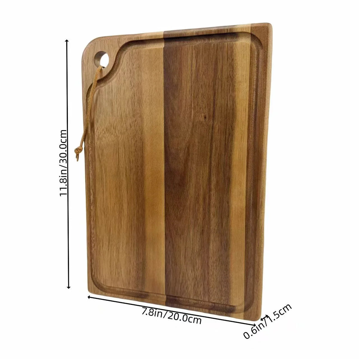 Large Acacia Wood Cutting Board – Meat, Veg, Fruit & Cheese Wood Cutting Board Axl Random wood grain D