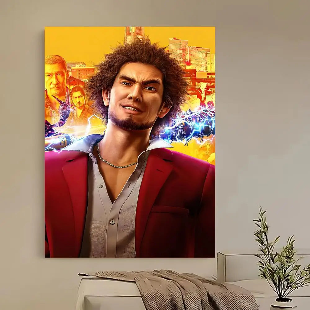 Yakuza Like a Dragon HD Game Poster – Self-Adhesive Waterproof Game Wall Poster Axl z7 15X20cmNoframe